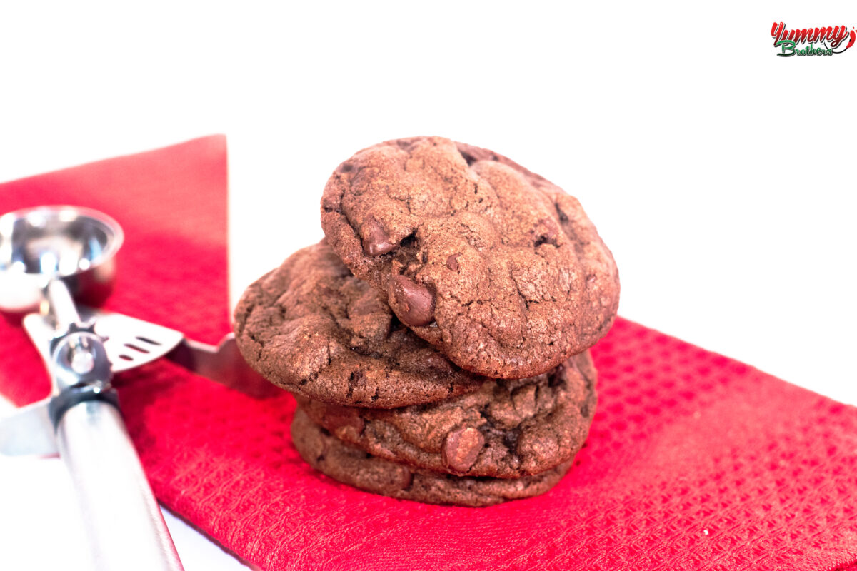 Vegan Double Chocolate Chip Cookies Yummy Brothers 